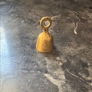 Vintage Small Etched mini Brass Bell